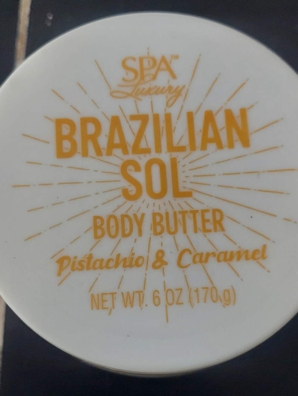 Brazilian Sol Pistachio & Caramel Body Butter - White/Gold